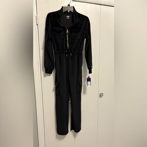 Girl’s Limited Too Black Velour Jumpsuit NWT